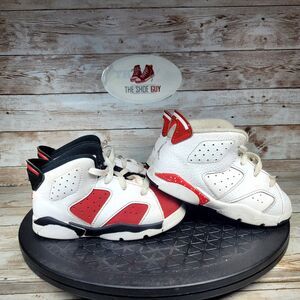 Jordan 6 Retro OG Kuds 7C Mid Pair Bundle White Red Toddler Shoes